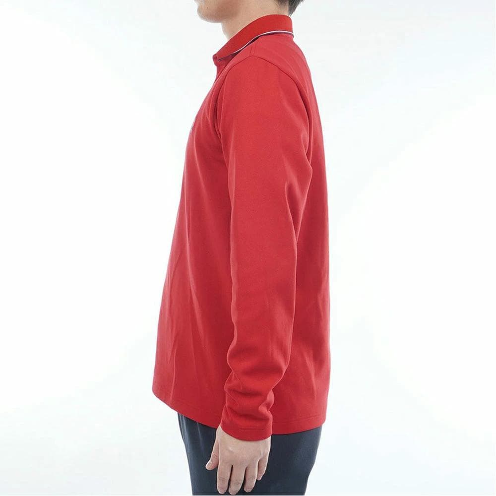 トミーヒルフィガー 長袖ジップアップポロシャツ【L寸】レッド　 thma580