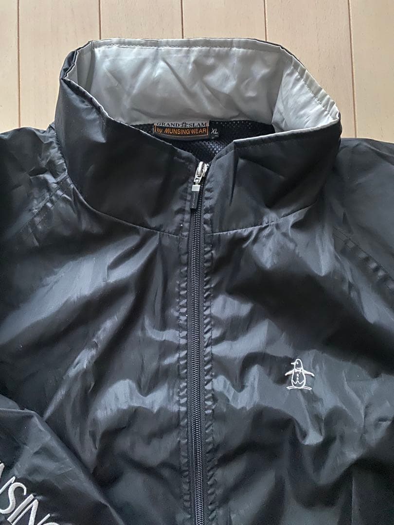 Munsingwear マンシング ブラック ナイロン ジャンパー