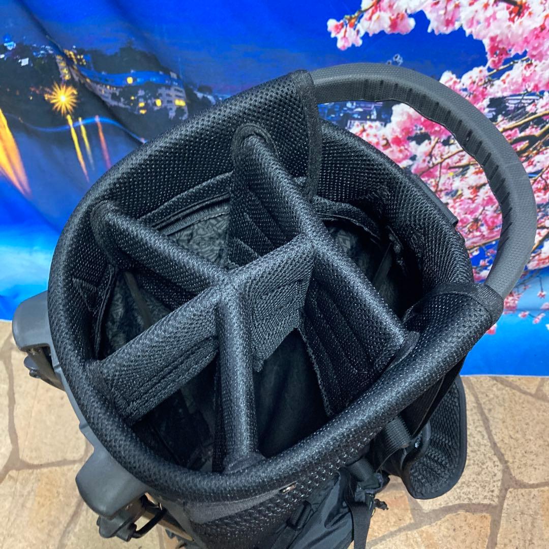 寶BU-1105 美品 ニューエラ スタンド式 キャディバッグ ブラック迷彩