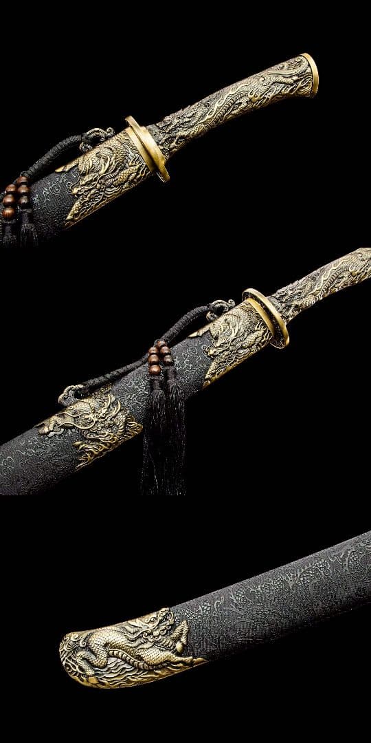 狂龍戦刀-高性能マンガン鋼 古兵器 武具　刀装具　日本刀　模造刀 居合刀