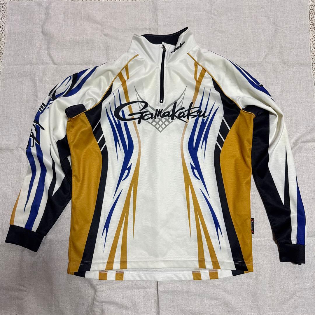 【激レア】がまかつ　GM-3503 2WAYプリントジップシャツ ホワイト