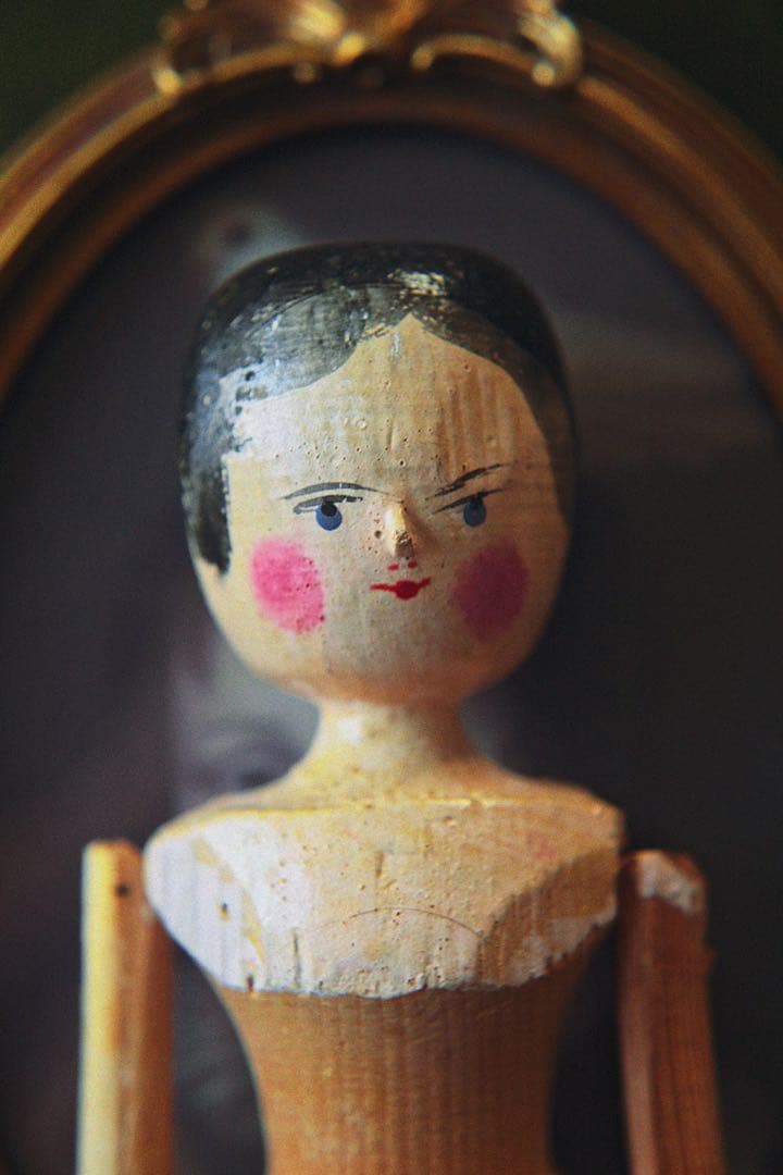 アンティーク ペグドール 木製人形 ウッデンドール コケシ