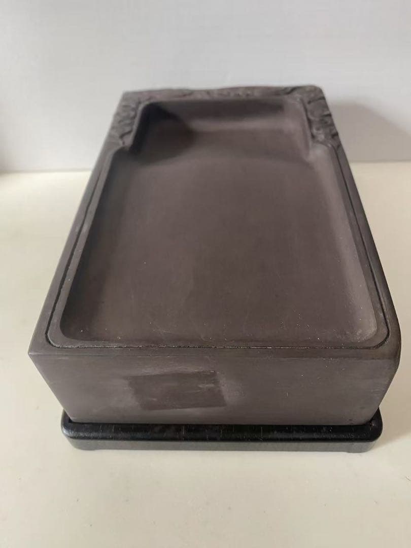 中国 端渓硯 古玩溪硯 旧上麻子坑 長方型特厚高級品硯端溪硯 麻子坑書書道