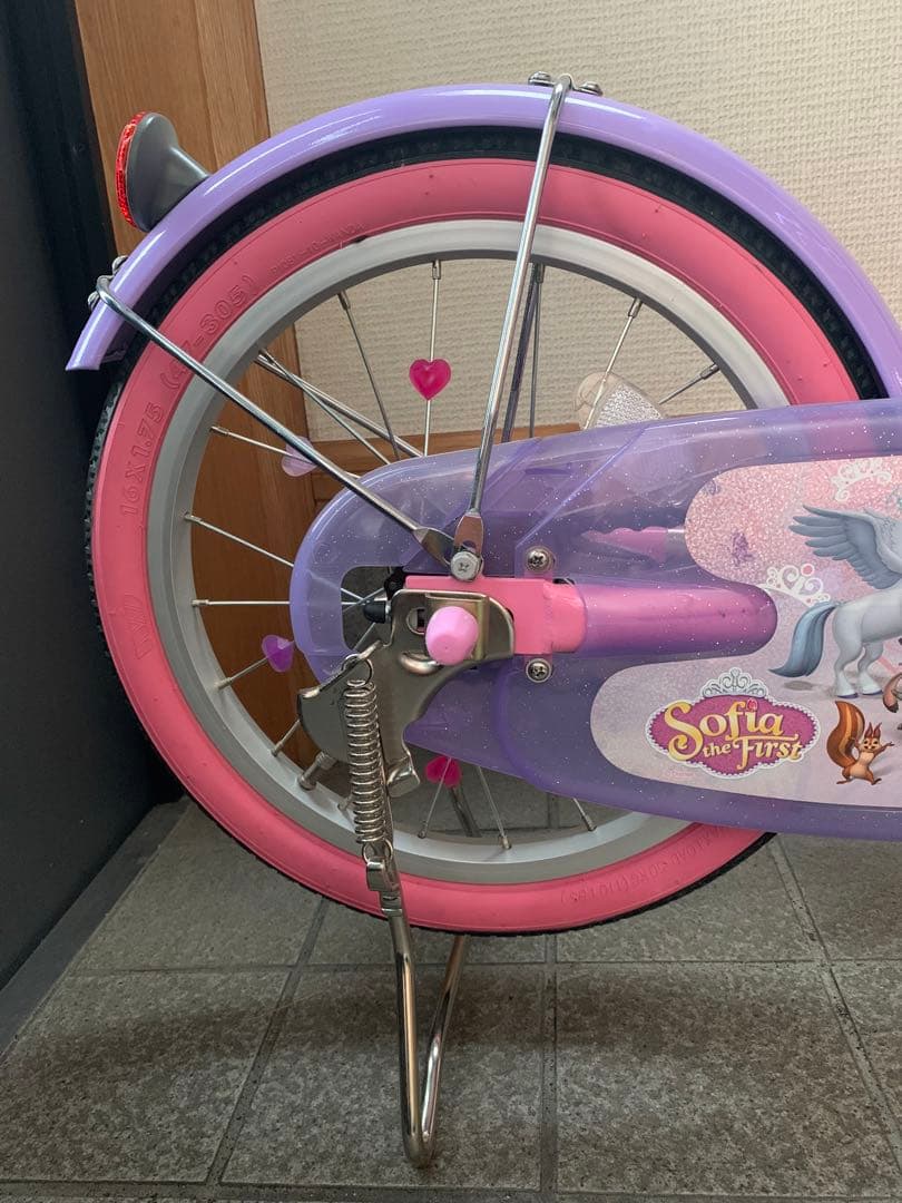 子供　自転車 小さなプリンセスソフィア　両立スタンド　16インチ