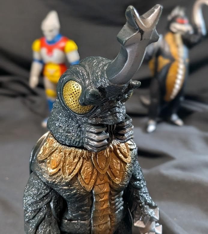 ジェットジャガー・メガロ・ガイガン（バンダイ）昭和ゴジラ登場怪獣 ソフビ３体