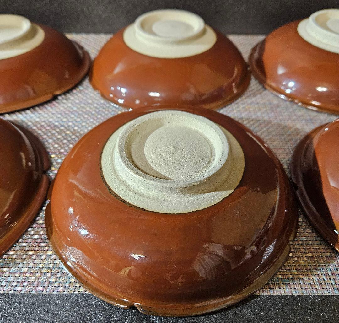 日本工芸会正会員　小山岑一 作　永福窯　柿釉　皿　菓子皿　茶道具　父】小山富士夫