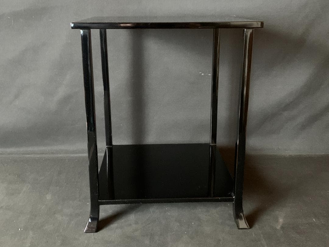 輪島塗 塩安製 真塗 天然木 冠卓 共箱 茶道具 水指棚 796