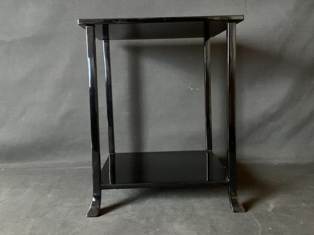 輪島塗 塩安製 真塗 天然木 冠卓 共箱 茶道具 水指棚 796