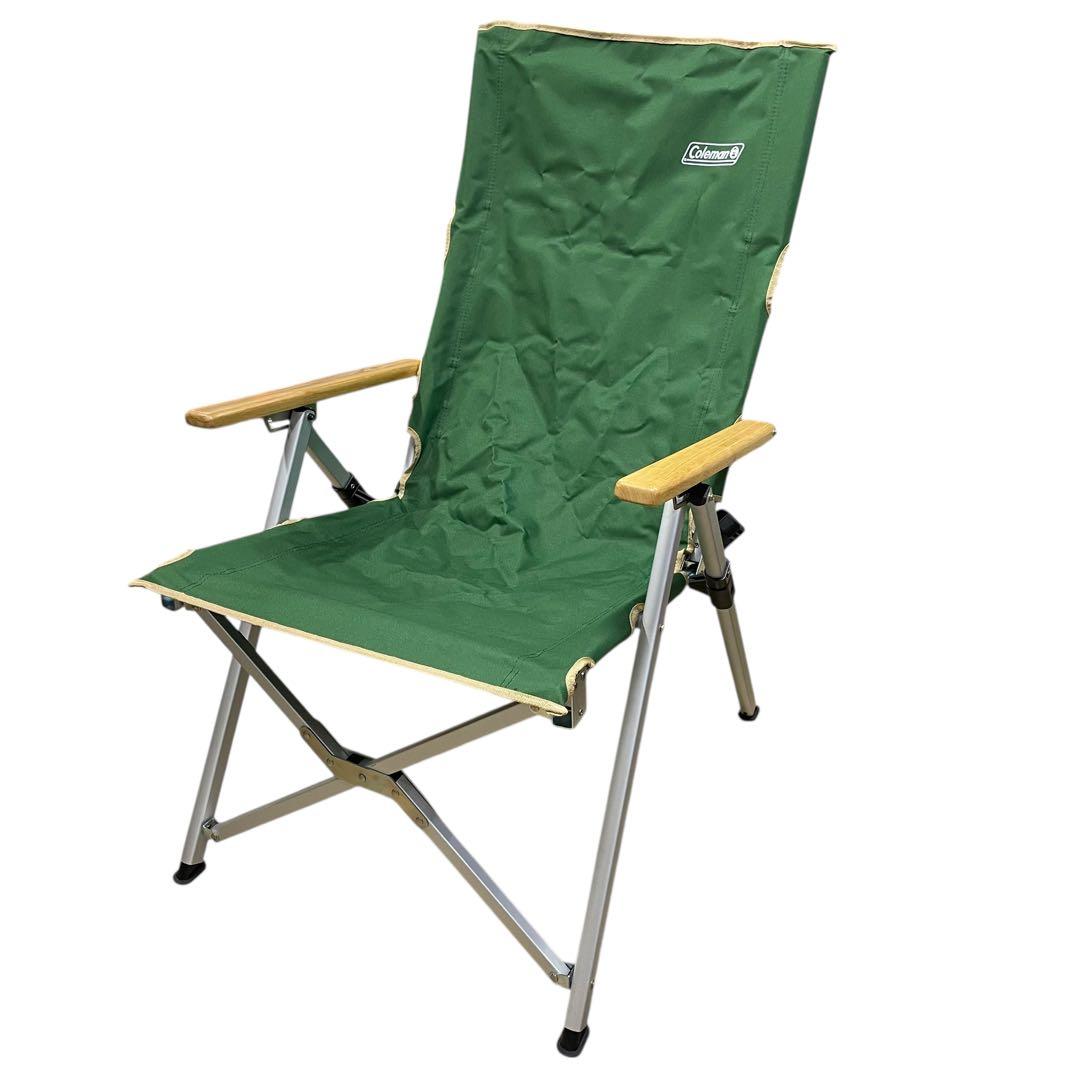 未使用✨コールマン 3段階リクライニング式ハイバッグチェア アウトドア グリーン