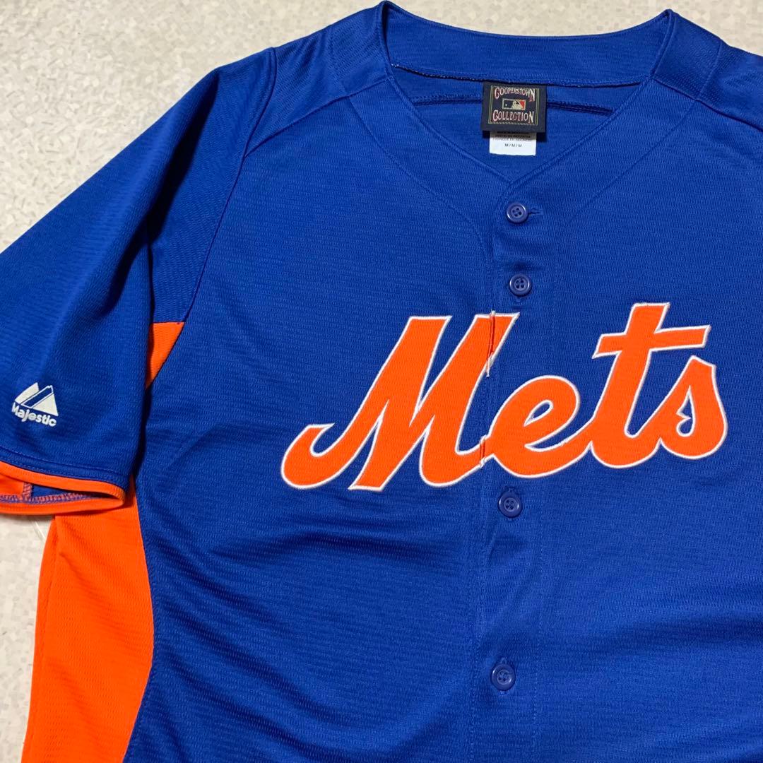 希少レアサイズ 90s Majestic Mets メッツ ベースボールシャツ