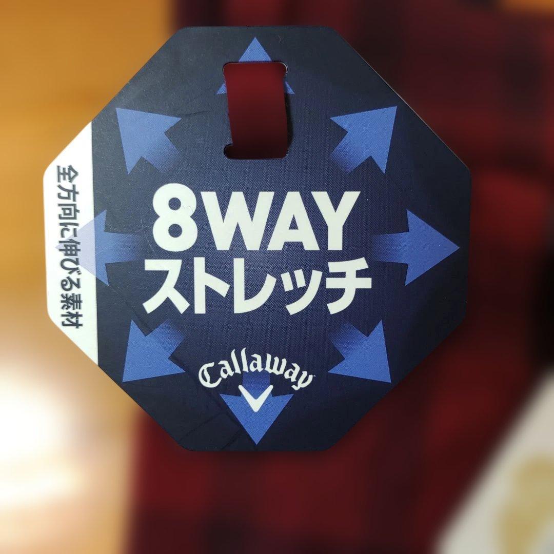 Callaway メンズゴルフパンツ　赤チェック ストレートパンツ　Ｓ　新品