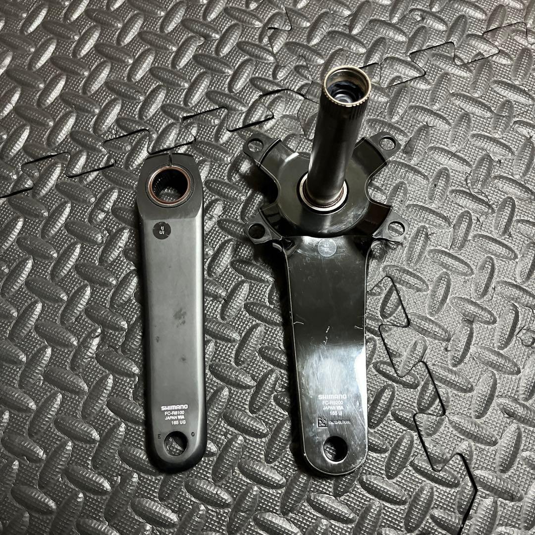 右デュラエース 左アルテグラ クランクアームセット 165mm