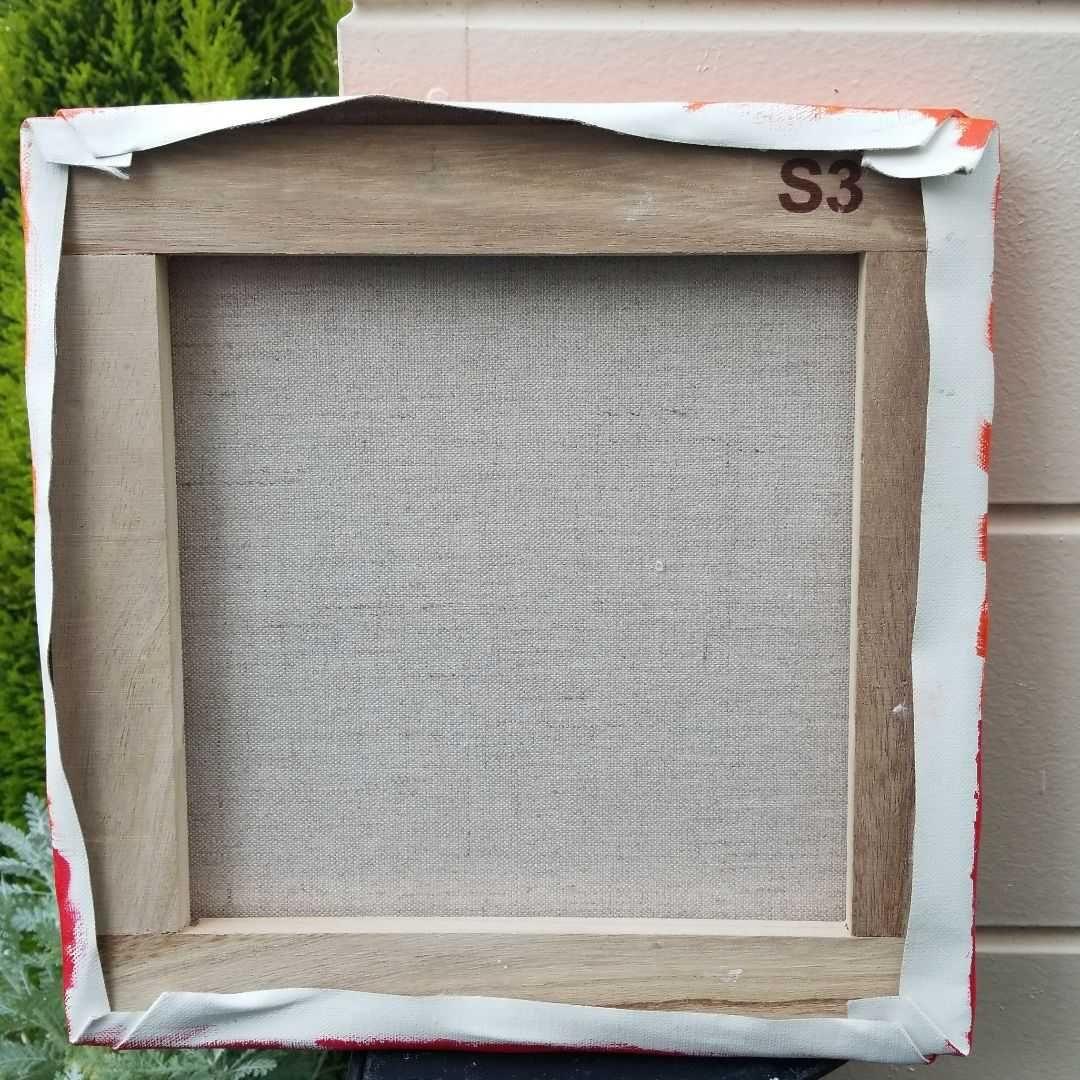 キャンバス油絵　よっこ 　何かを見ている猫