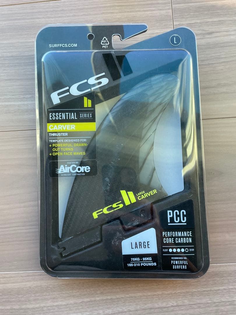 FCS2 フィン CARVER PC CARBON TRI FINS Lサイズ
