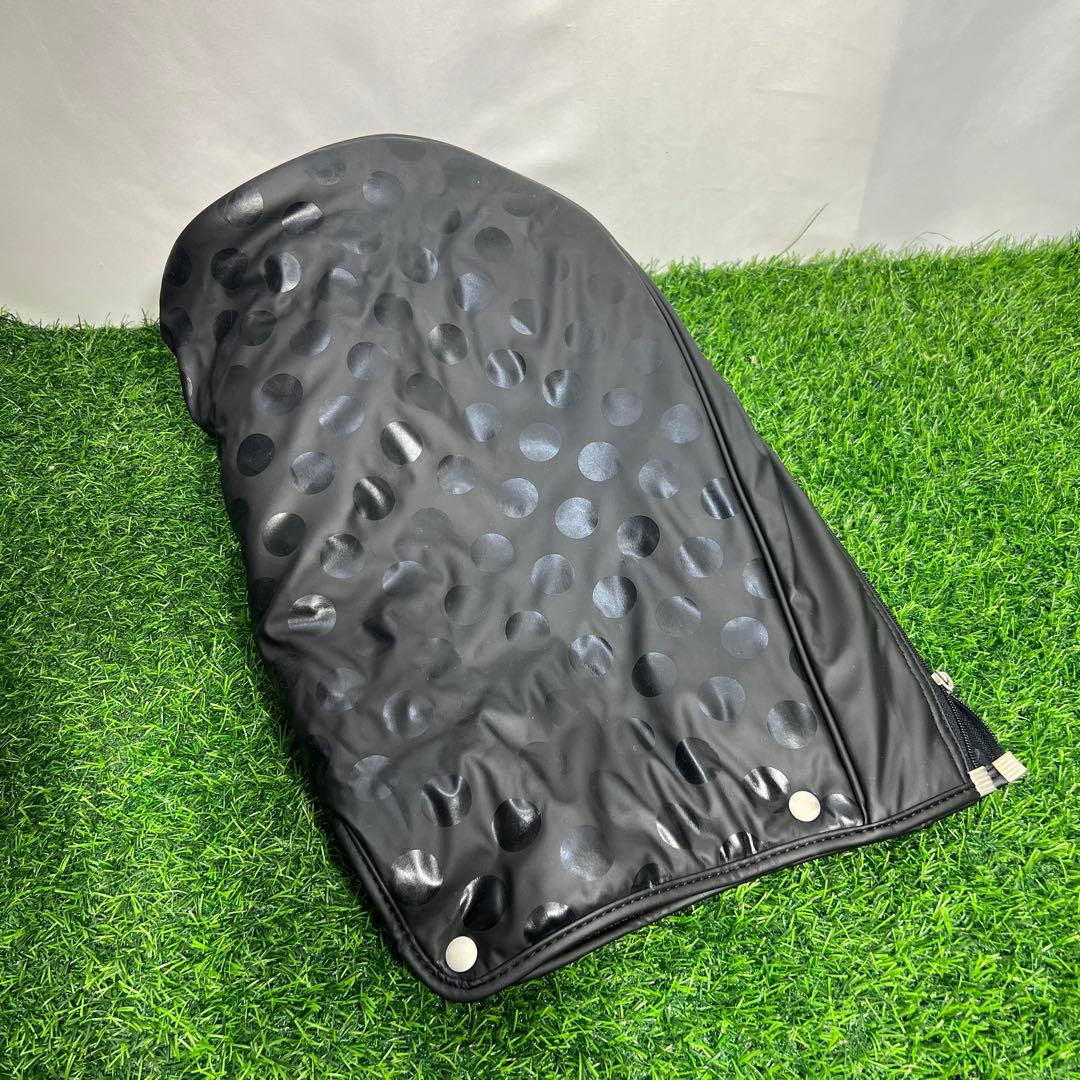 adidas ドット柄 キャディバッグ ゴルフバッグ 黒/黄緑