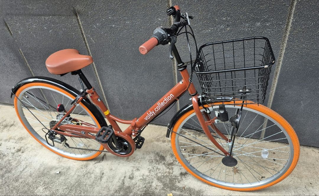 未使用に近い美品★ボルディ 折りたたみ自転車 シマノ製6段変速 26インチ★取説