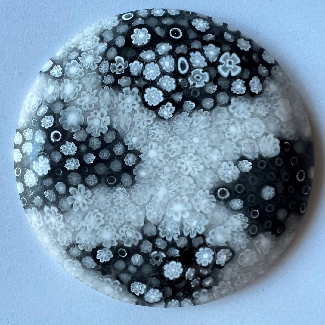 ベネチアンガラス ミルフィオリプレート　「月明かりの物語」と「牛柄」