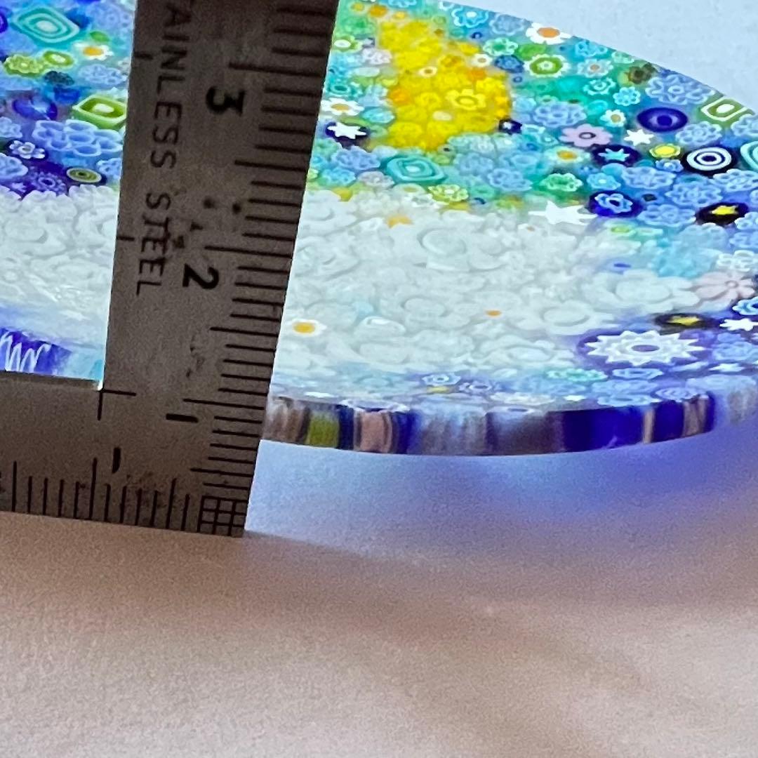 ベネチアンガラス ミルフィオリプレート　「月明かりの物語」と「牛柄」