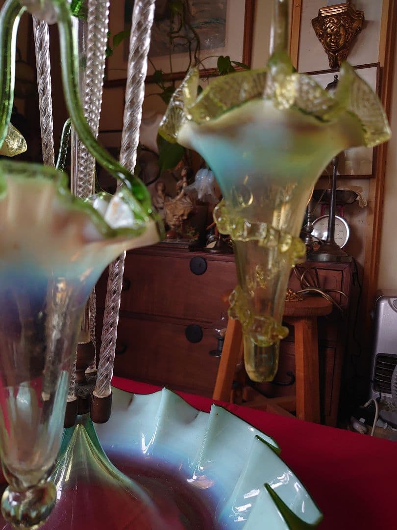 フランス1890s'ヴィクトリアイパーン グリーンオパールセント ヴァセリンSP