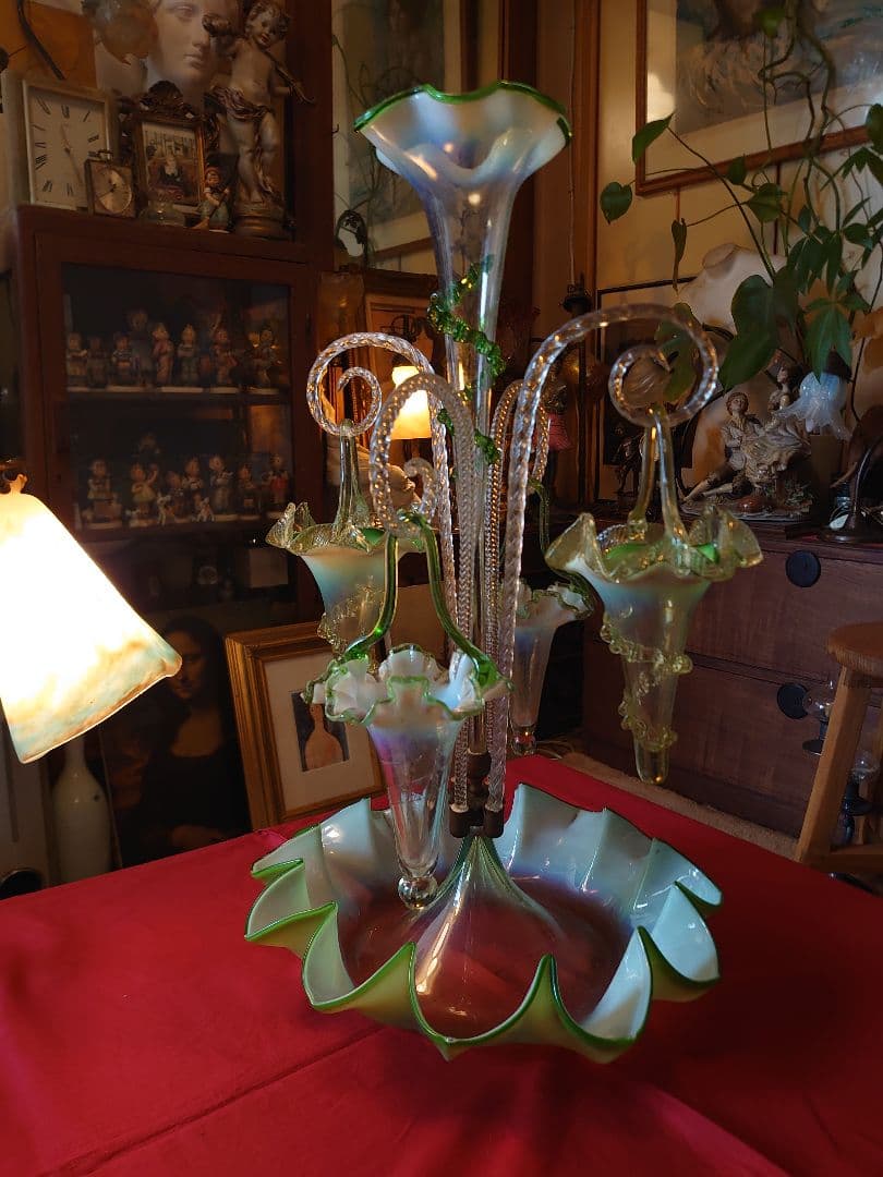 フランス1890s'ヴィクトリアイパーン グリーンオパールセント ヴァセリンSP