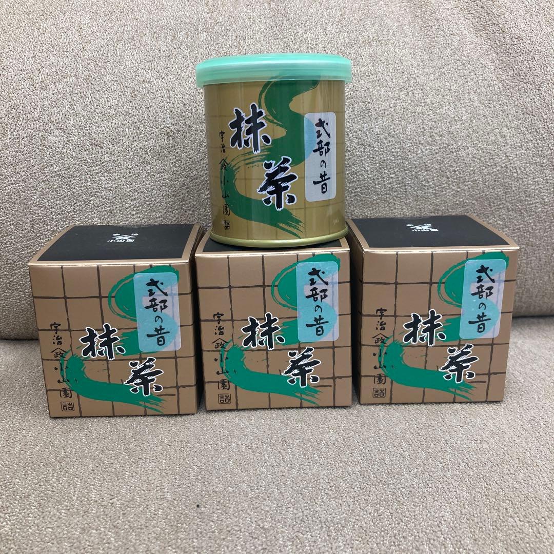 山政小山園　抹茶 式部の昔30g缶×4個
