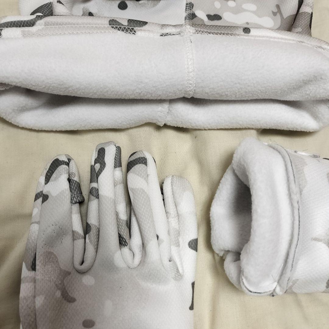 最終値下 雪地迷彩 レインスーツ リュックカバー バラクラバ 手袋 傘 L