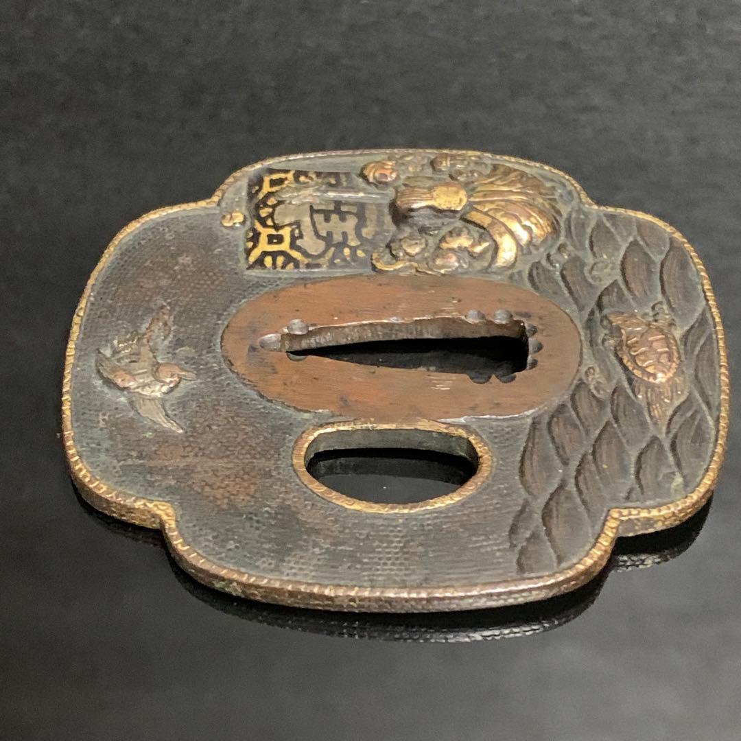 《アンティーク希少レア品！》 ⭐︎ 七福神 宝船 鶴亀 鍔つば 縁起もの♪⭐︎