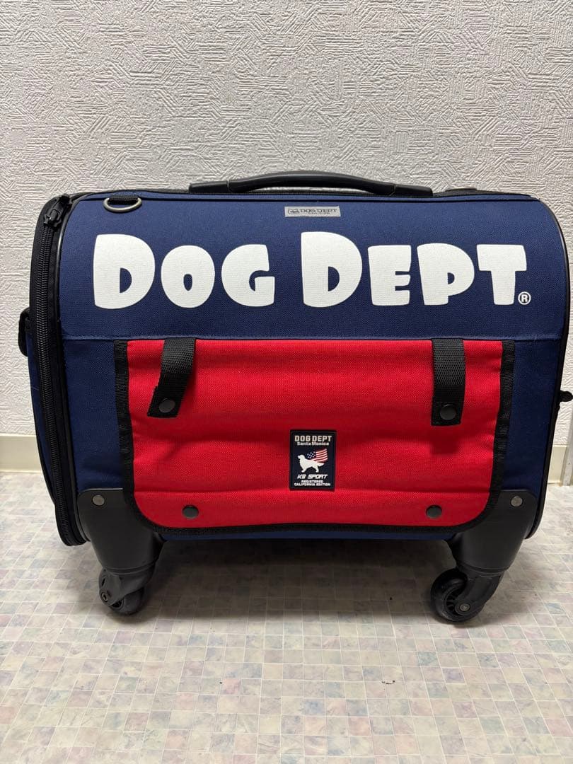 DOG DEPT キャリーバッグ ネイビー/レッド