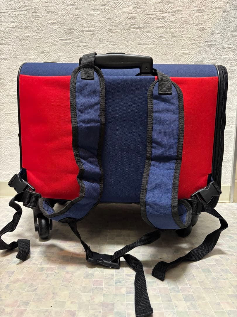 DOG DEPT キャリーバッグ ネイビー/レッド