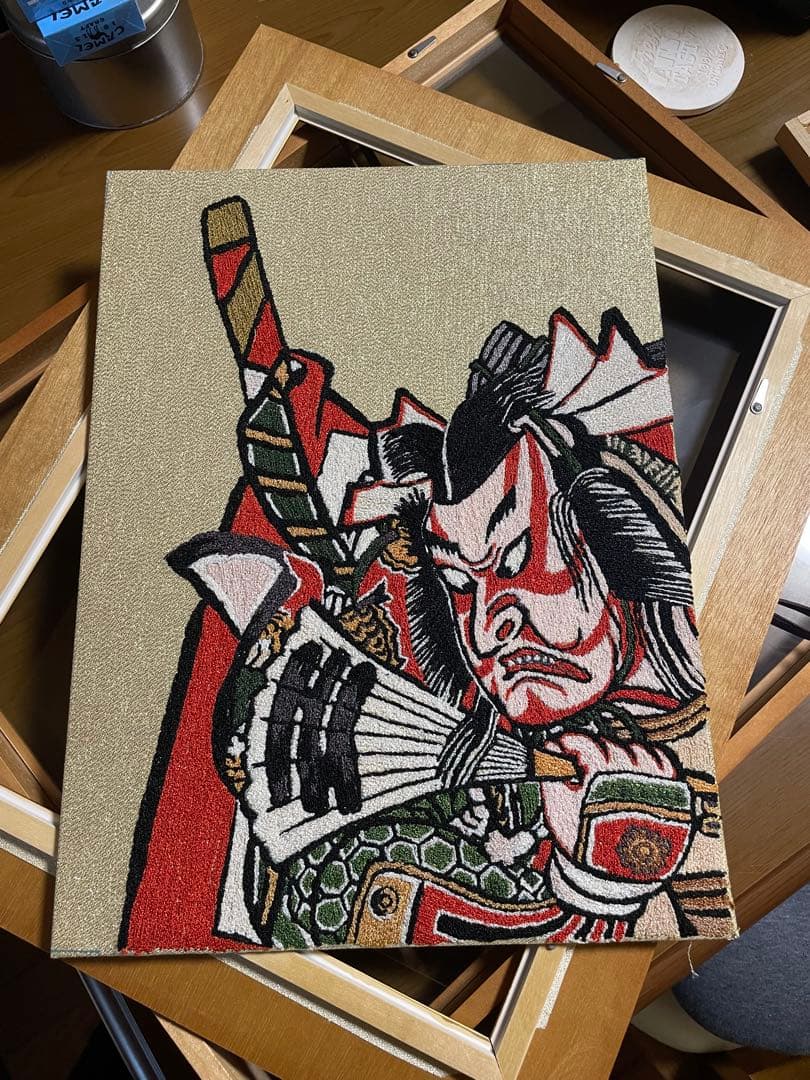 【美品】【処分特価】歌舞伎/飾り絵/役者絵/武者絵/パイル地/