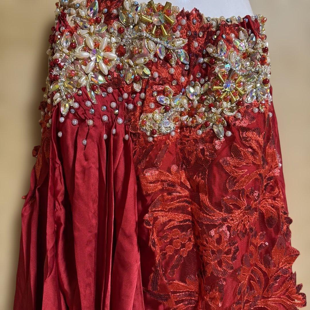 赤いベリーダンスセットアップ