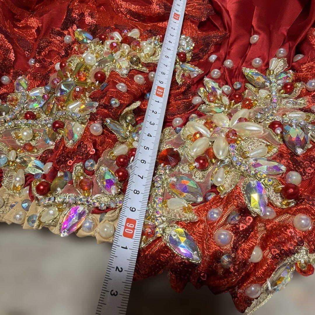 赤いベリーダンスセットアップ