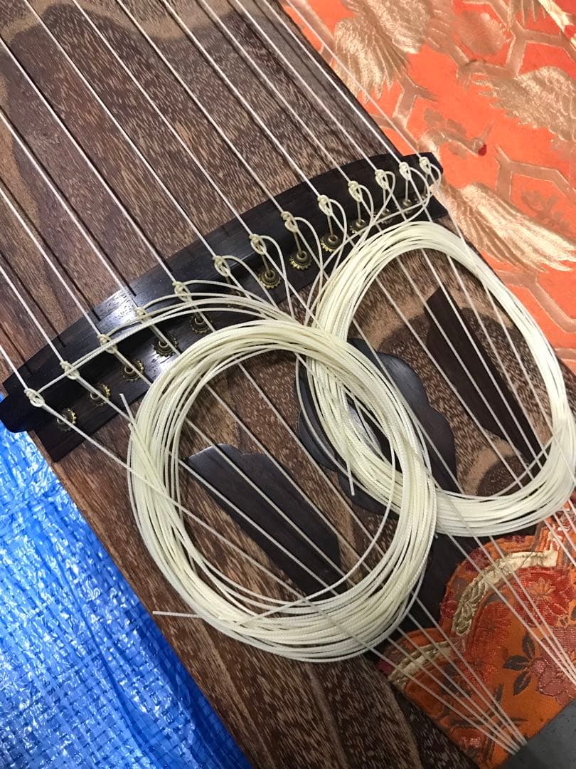 和楽器 お箏 弦楽器 箏 琴 在銘刻印あり