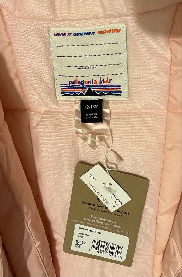 patagonia kids 子供用ウェア 12-18M