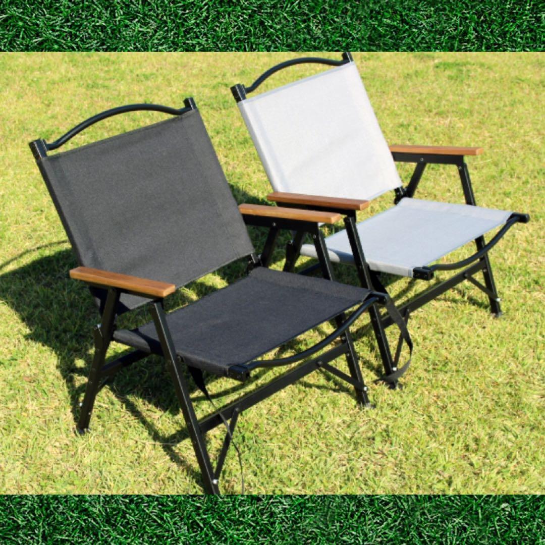 Simplemeフォールディング コットン アームウッド ローチェア 黒