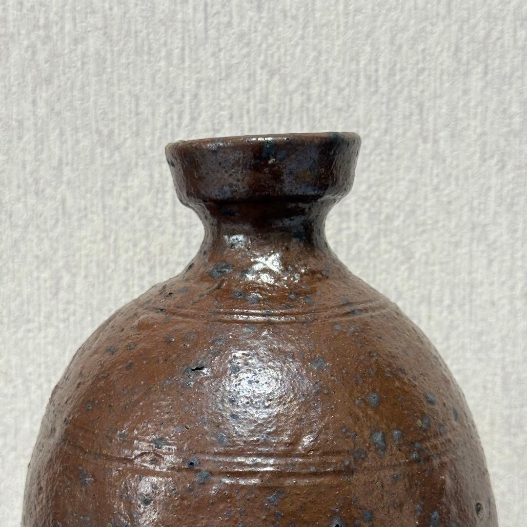 能野焼 種子島焼 徳利 花生 江戸時代 苗代川焼 黒薩摩 黒もん 古美術 民藝