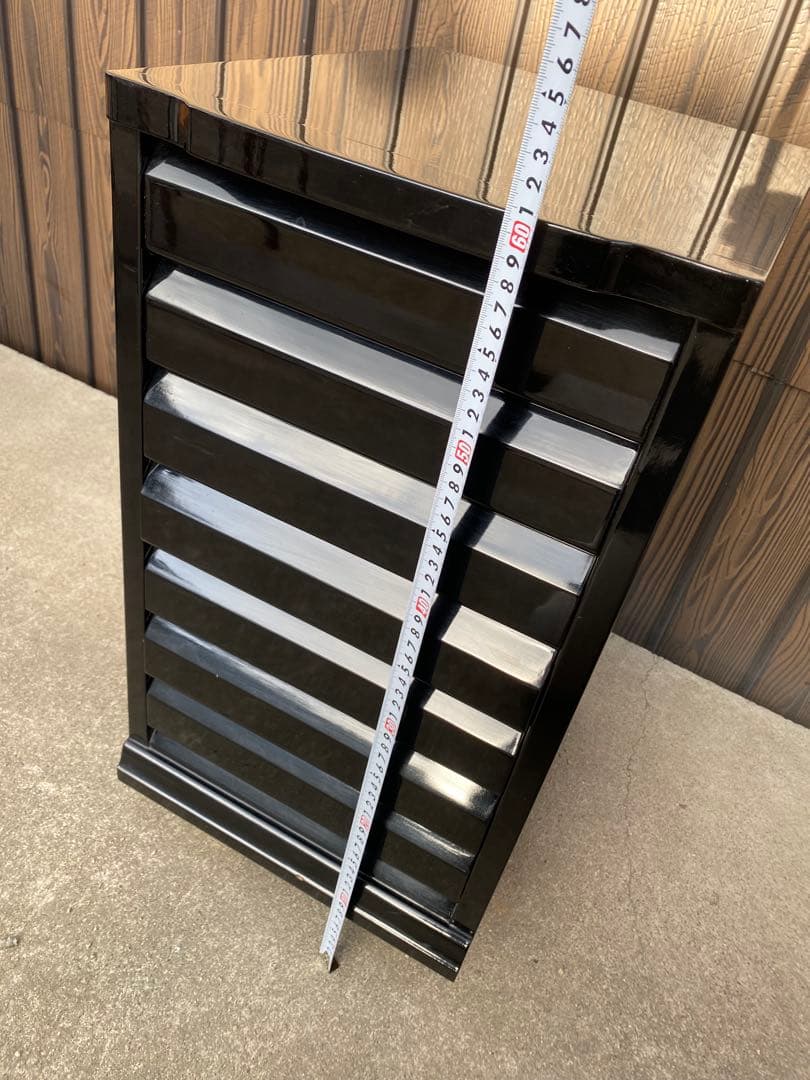 ピアノ　引き出し　楽譜入れ　ワゴン　収納　棚　ブラック　黒