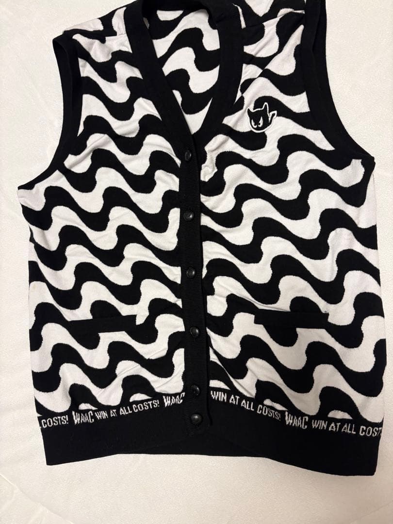 ワック　セットアップ　プリーツスカート　ニットベスト　Lサイズ　ブラック　韓国