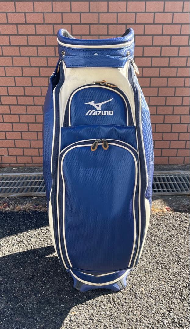 Mizuno キャディバッグ ネイビー/ホワイト　ツアーモデル