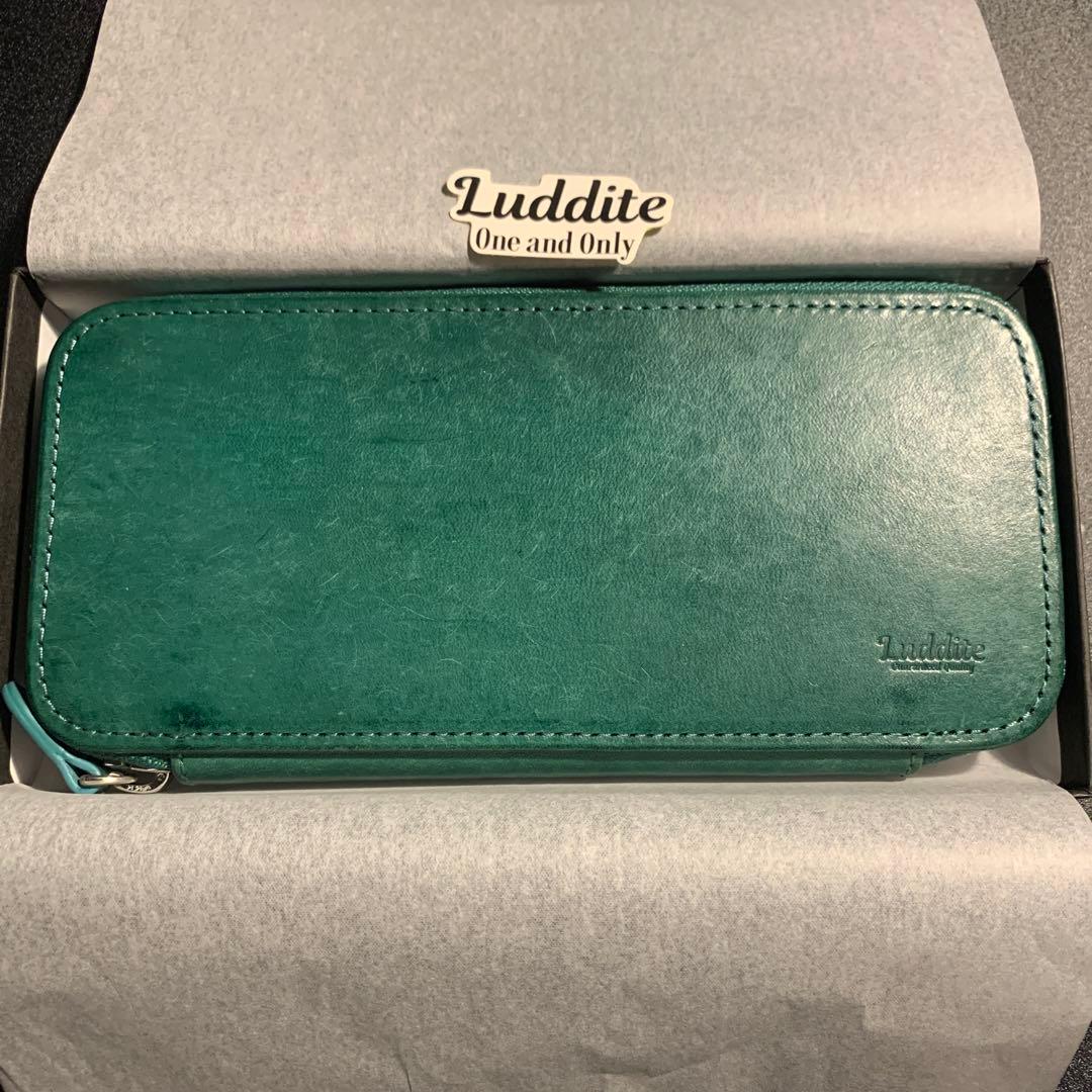 Luddite ラウンドジップ エッセンシャルMAYA ティール&定規と芯ケース