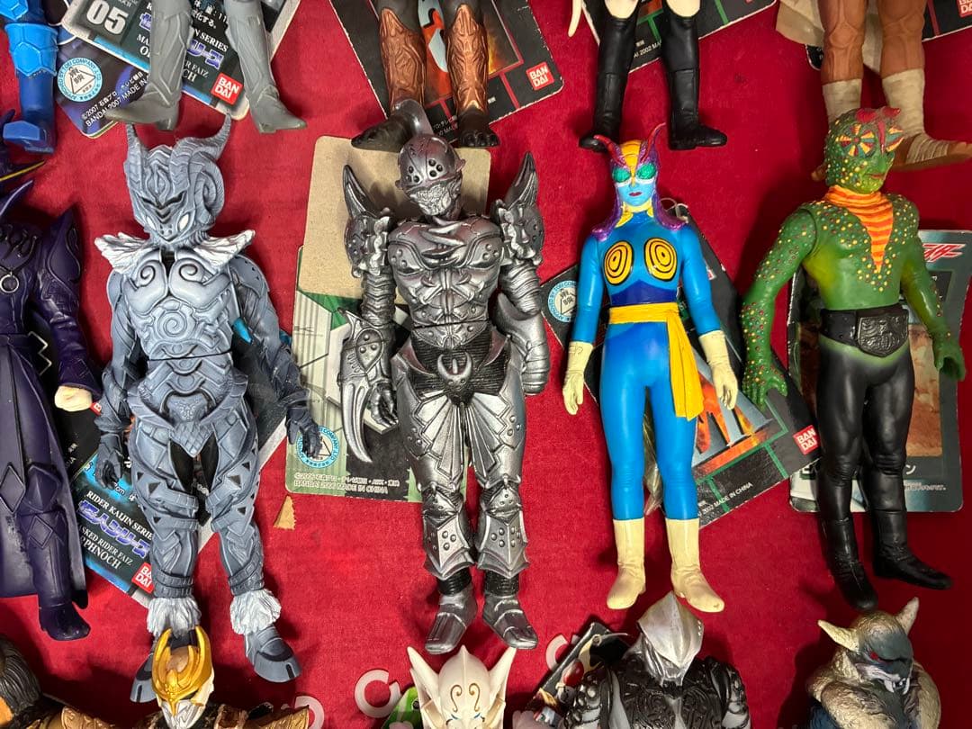 タグ付き 仮面ライダー 怪人シリーズ まとめ売り 21体 ソフビ