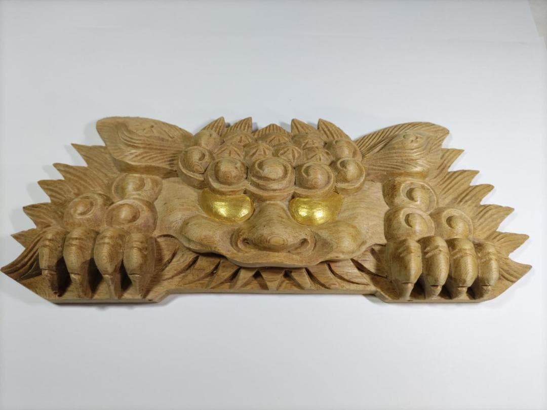 お祭り！【獅子噛み】幅30ｃｍ（金目）魔除け！山車、神輿　だんぢり彫刻部材