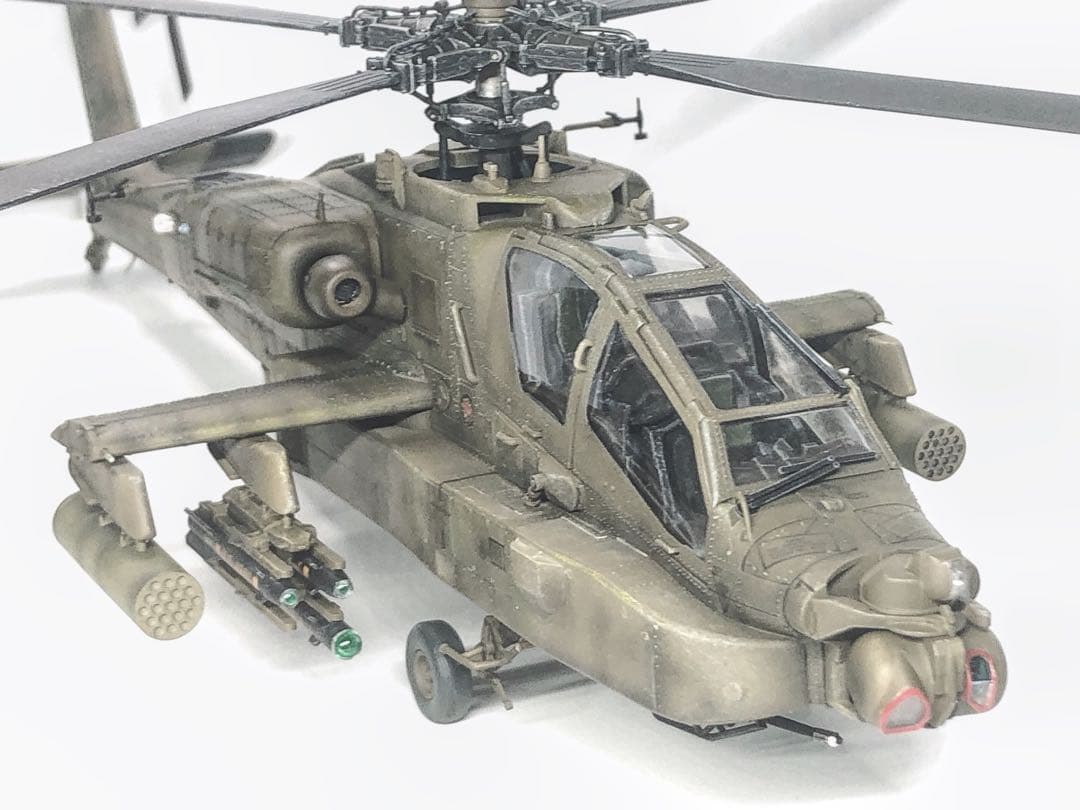海賊プラモデル屋完成品】長谷川 1/48 AH-64Dアパッチ 完成品