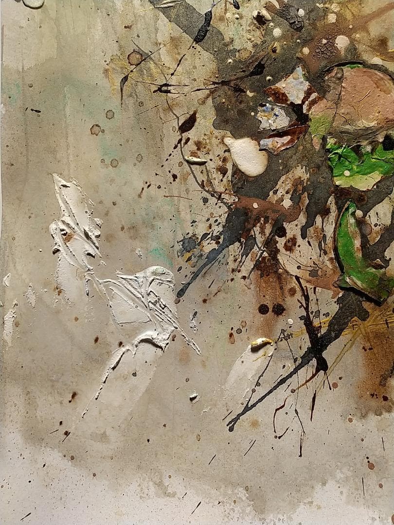 再生　抽象画　モダンアート　新築祝い　開業祝い　引越祝い　プレゼント　グレー　緑