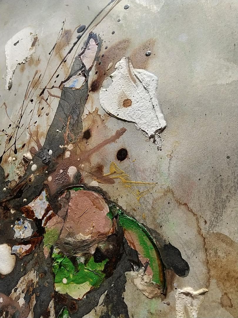 再生　抽象画　モダンアート　新築祝い　開業祝い　引越祝い　プレゼント　グレー　緑