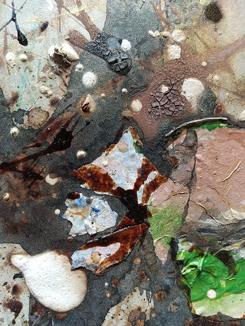 再生　抽象画　モダンアート　新築祝い　開業祝い　引越祝い　プレゼント　グレー　緑