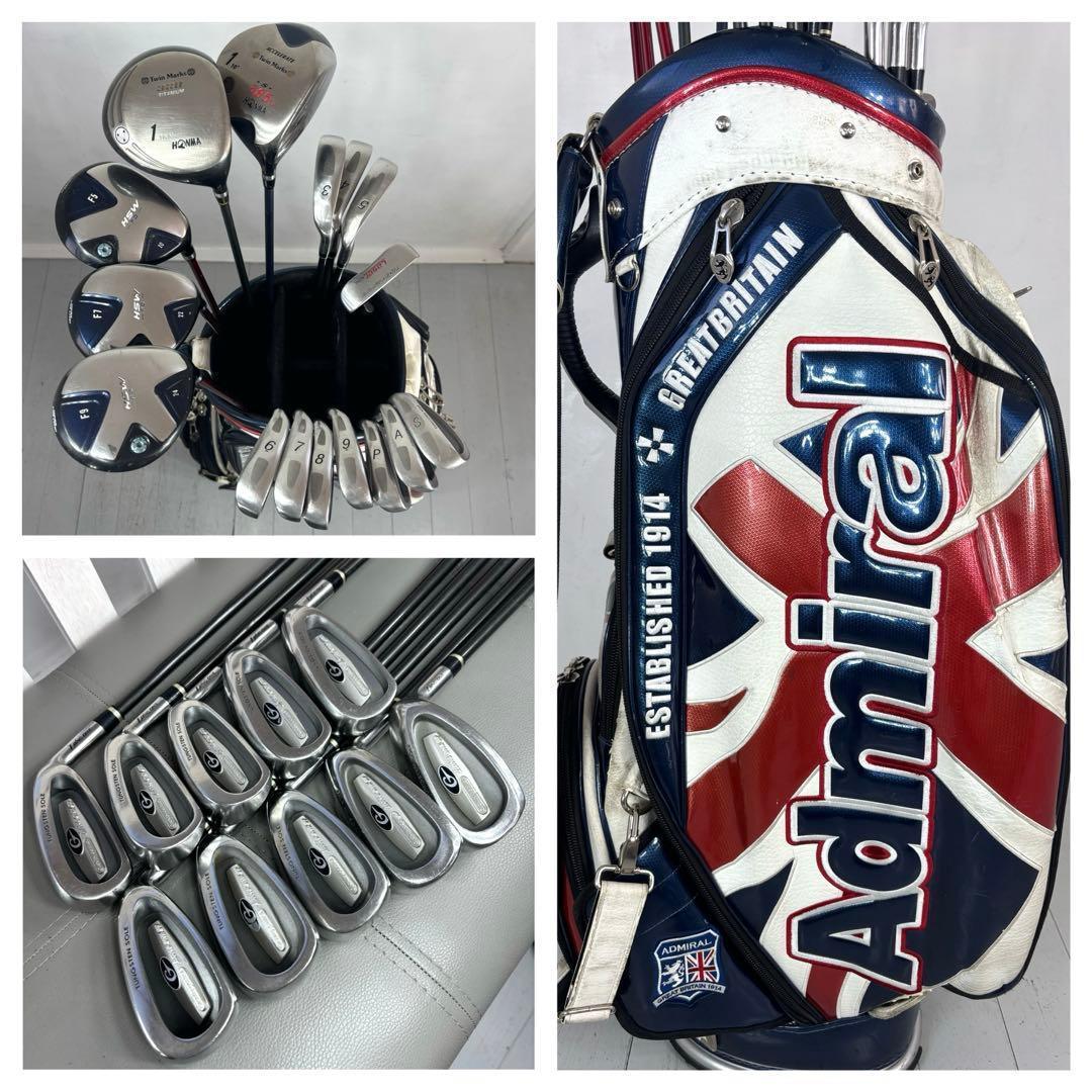 本格派 メンズゴルフクラブ 16本 フルセット ゴルフセット アドミラル　ゴルフ