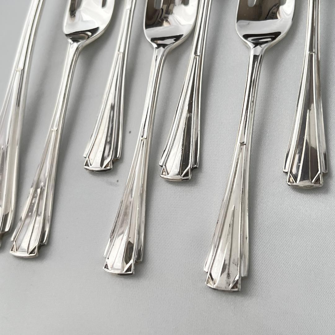 【英国】 アールデコのデザートセット アイスクリームスプーン サーバー ケース