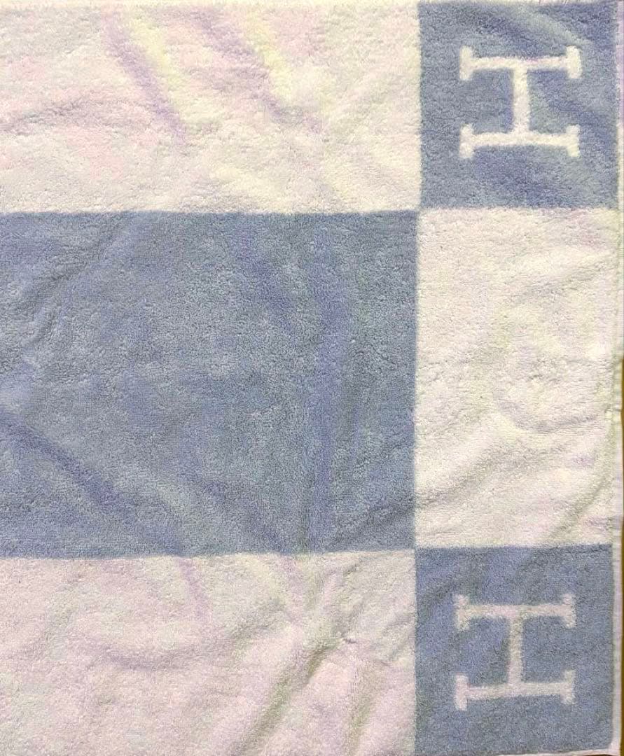 新品未使用 紙タグ付 エルメス フェイスタオル バスタオル アヴァロン 青