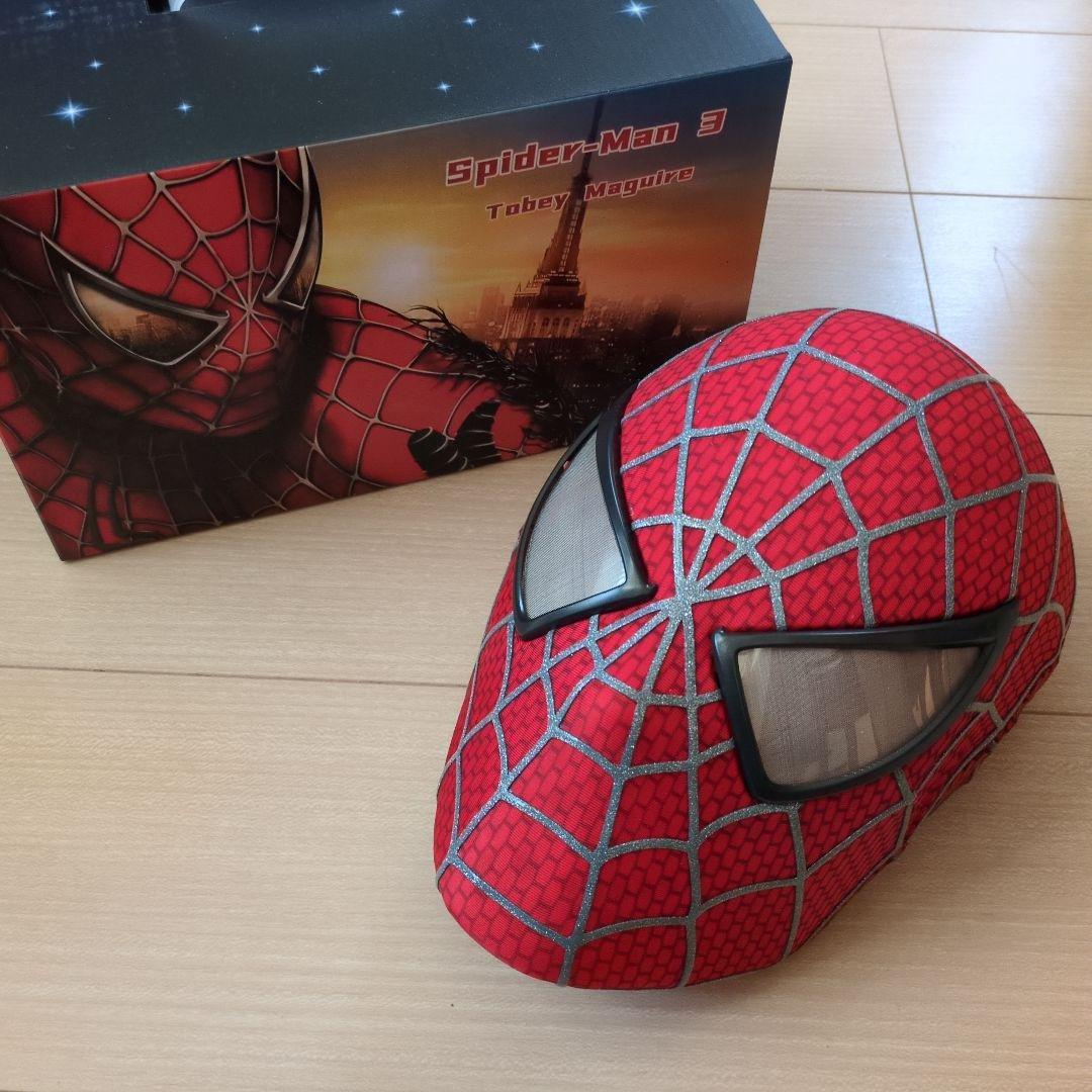 新品未使用！スパイダーマン　マスク　コスプレ　1/1　 3D マスク　red